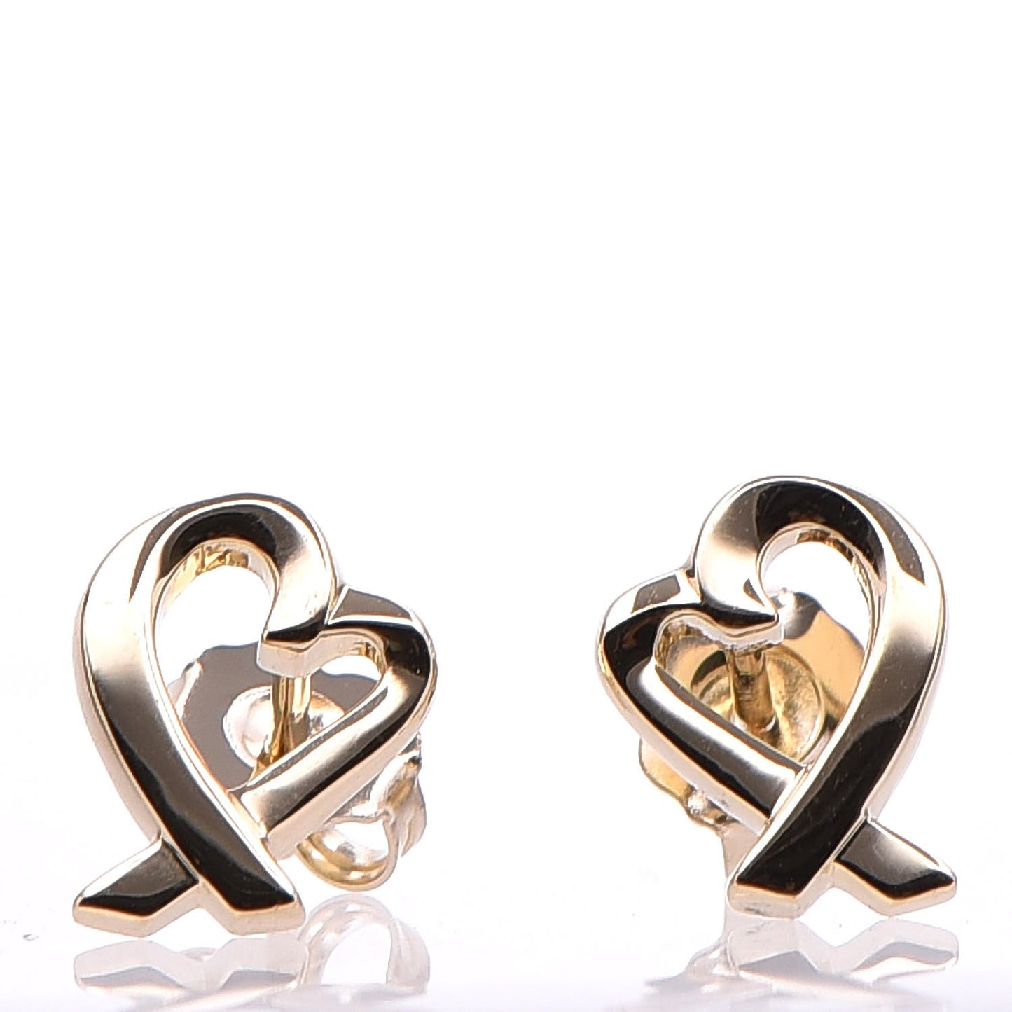 18K Yellow Gold Mini Paloma Picasso Loving Heart Earrings