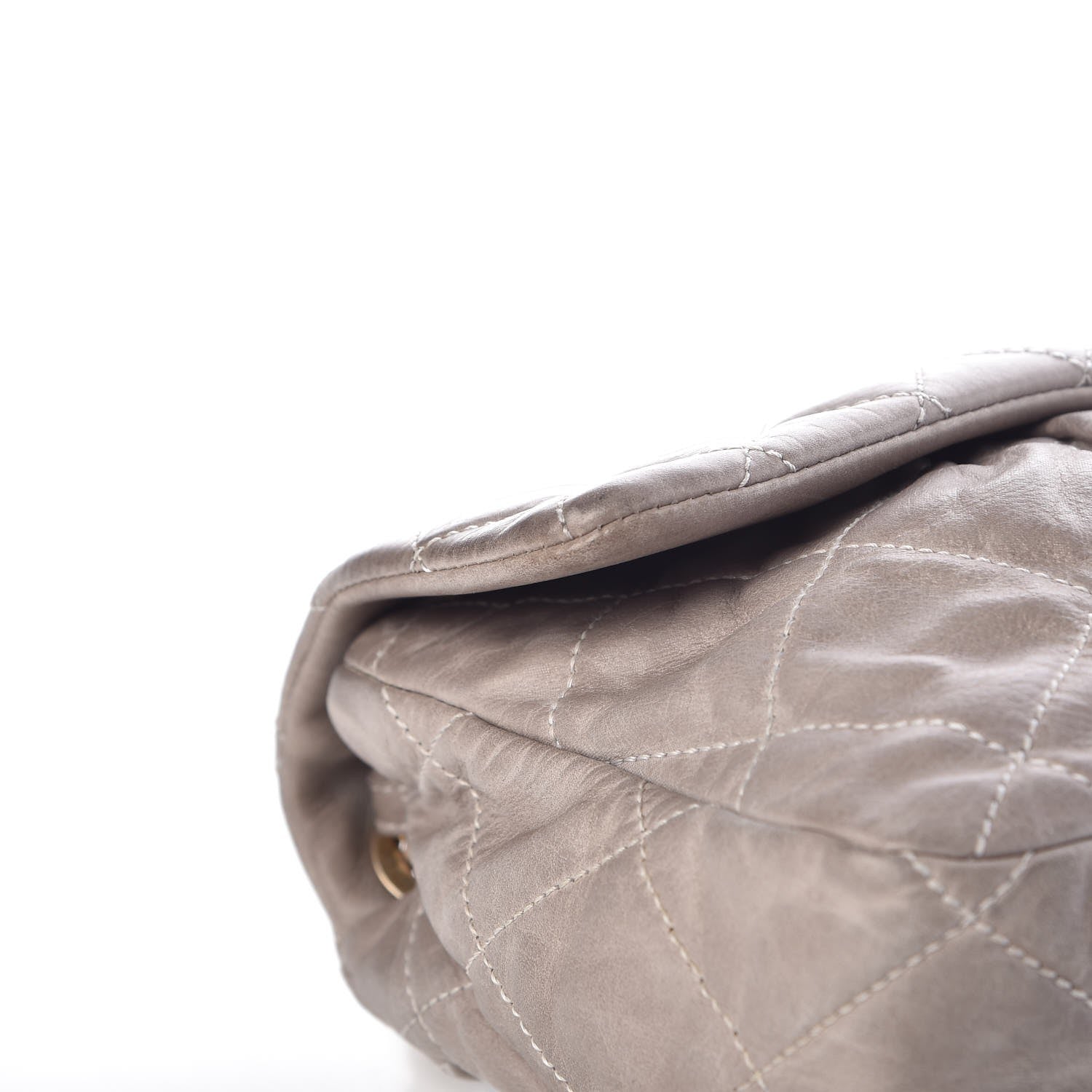 Chanel Iridescent Calfskin Large Chic Quilt Flap Grey 12 of 16