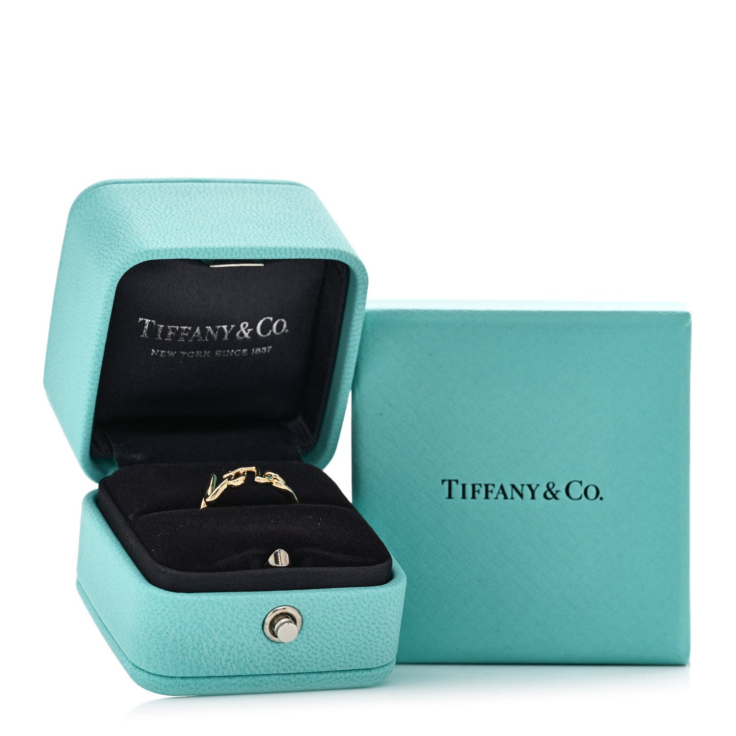 18K Yellow Gold Mini Paloma's Graffiti Love Ring 48 4.5
