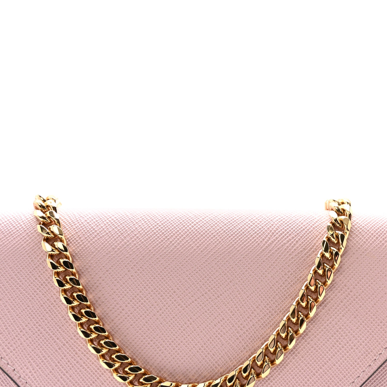 Prada Saffiano Metal Envelope Clutch Pink 7 of 10