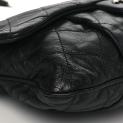 Chanel Calfskin Coco Pleats Messenger Flap Black 9 of 10