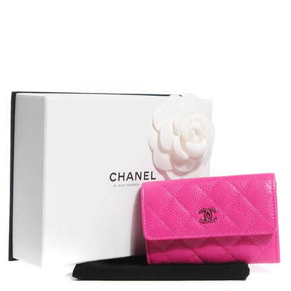 Chanel Caviar Quilted CC Card Holder Pink 5 of 9