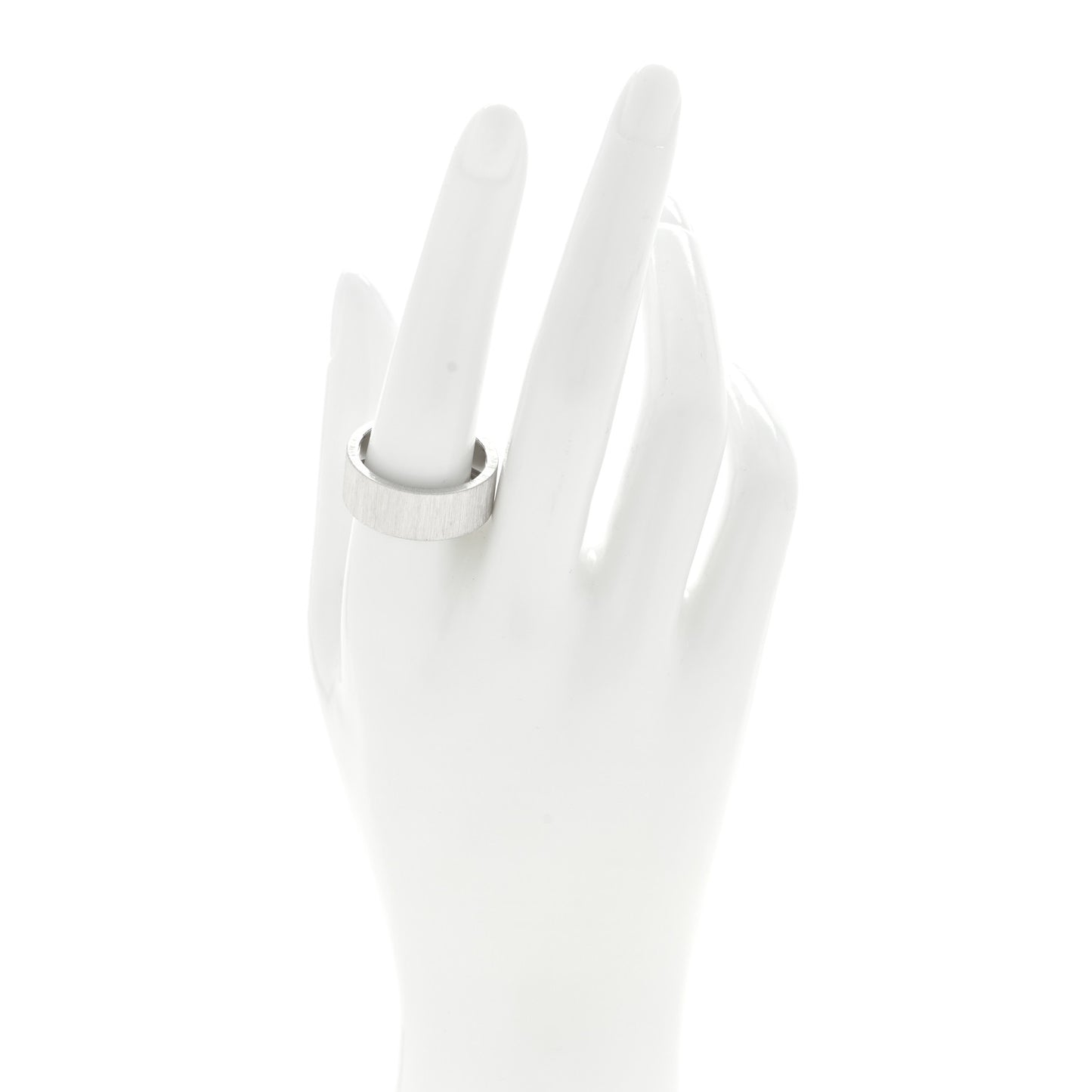 18K White Gold Macro For Men Eternelle Band Ring 61 9.5