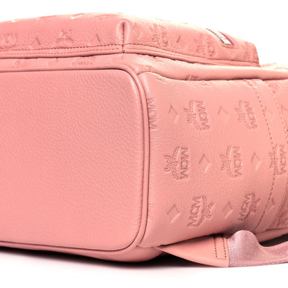 MCM Calfskin Ottomar Monogram Small Backpack Pink 9 of 9