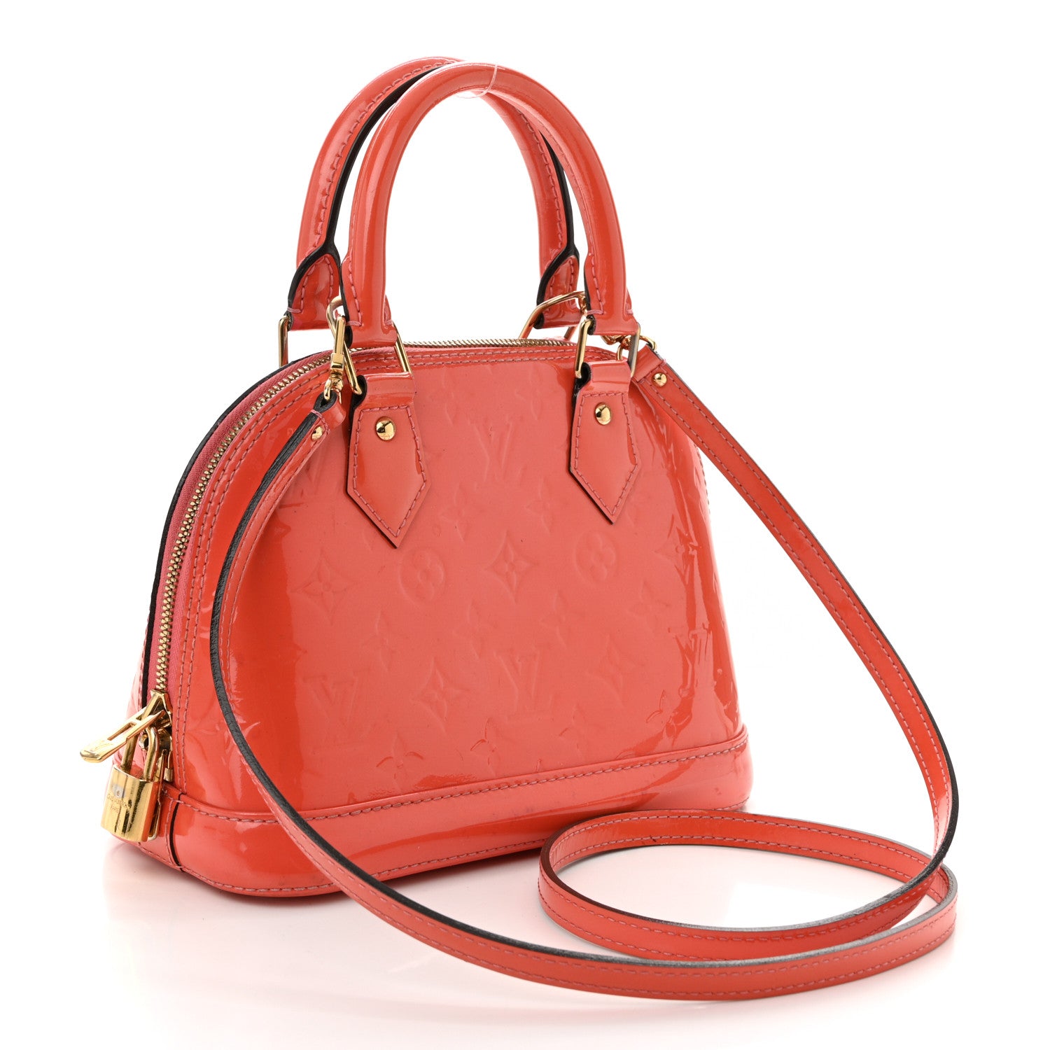 Louis Vuitton Vernis Alma BB Rose Litchi 3 of 12