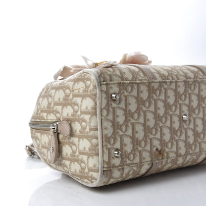 Christian Dior Cotton Monogram Trotter Romantique Boston Bag Rose 8 of 10