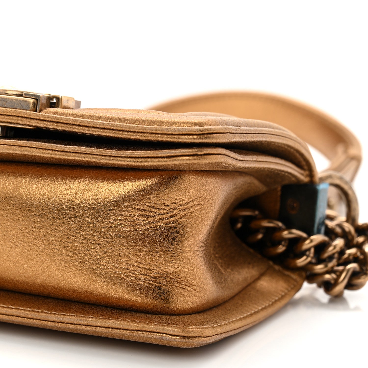 Chanel Galuchat Stingray Mini Boy Flap Gold 19 of 19