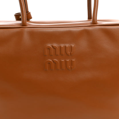 Miu Miu Soft Calf Softy Large Beau Top Handle Bag Cognac 7 of 9