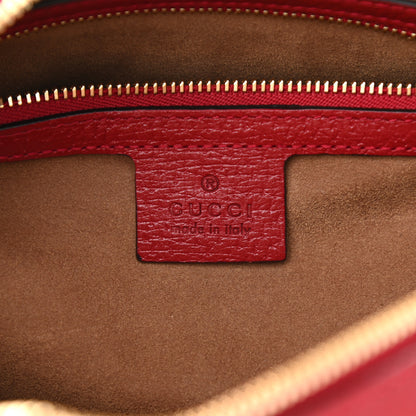 Gucci GG Supreme Monogram Tian Small Boston Beige Multicolor Red 6 of 12