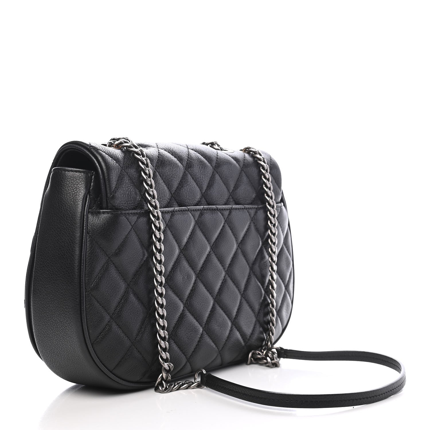 Chanel Calfskin Quilted Casual Pocket Messenger Flap Black 3 of 9