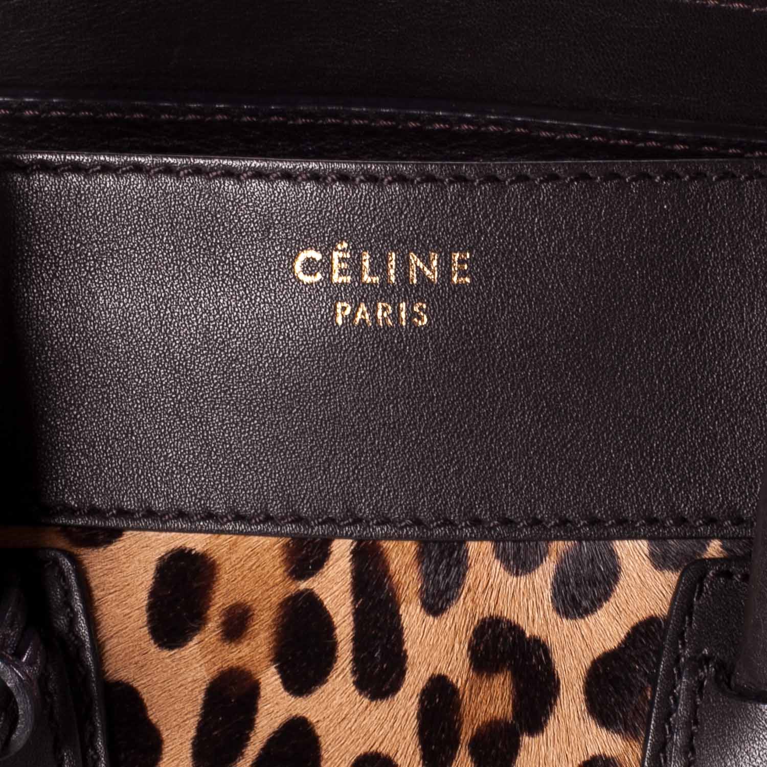 Celine Leopard Pony Hair Mini Envelope Luggage 6 of 10