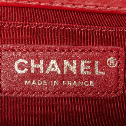 Chanel Aged Calfskin Quilted Small Jacket Boy Flap Red 6 of 10
