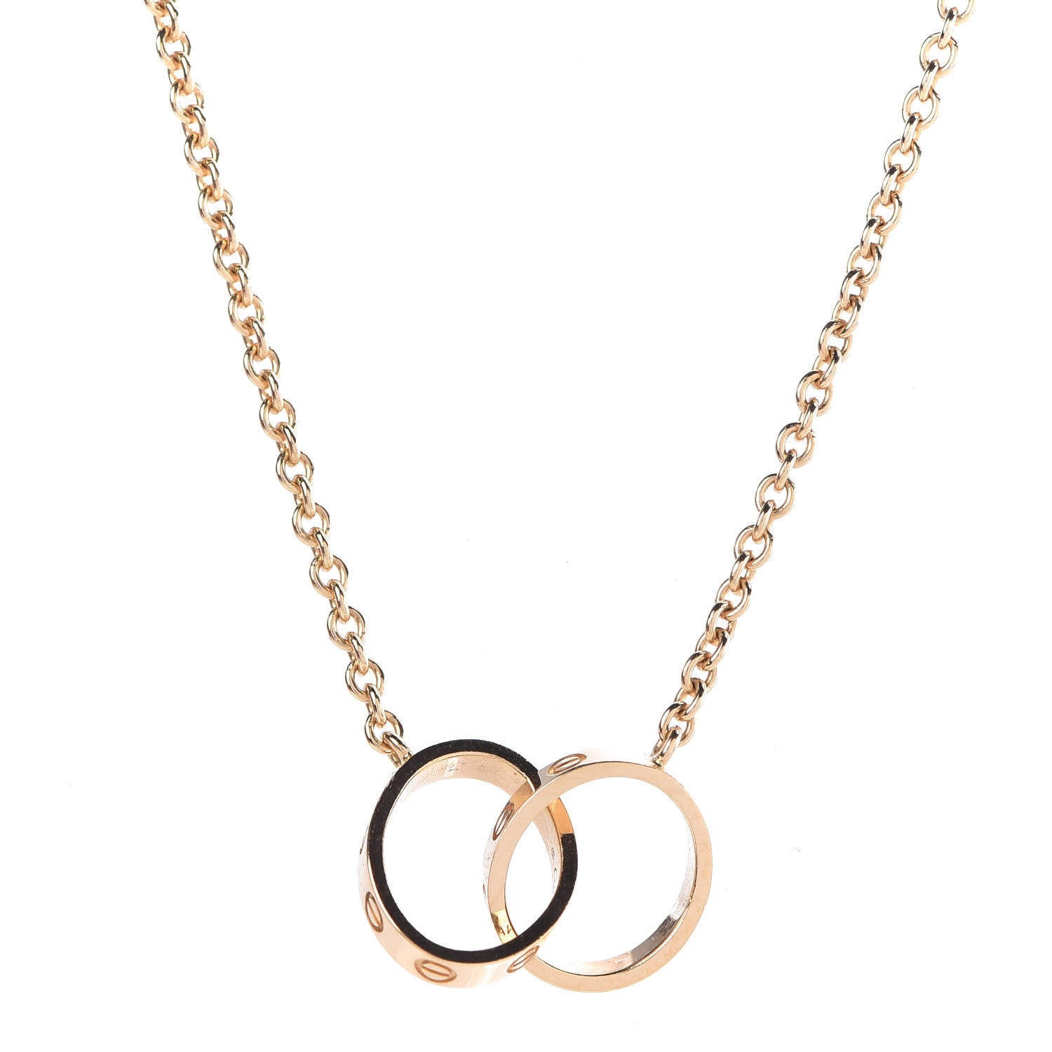 Cartier 18K Yellow Gold Interlocking LOVE Necklace 4 of 8