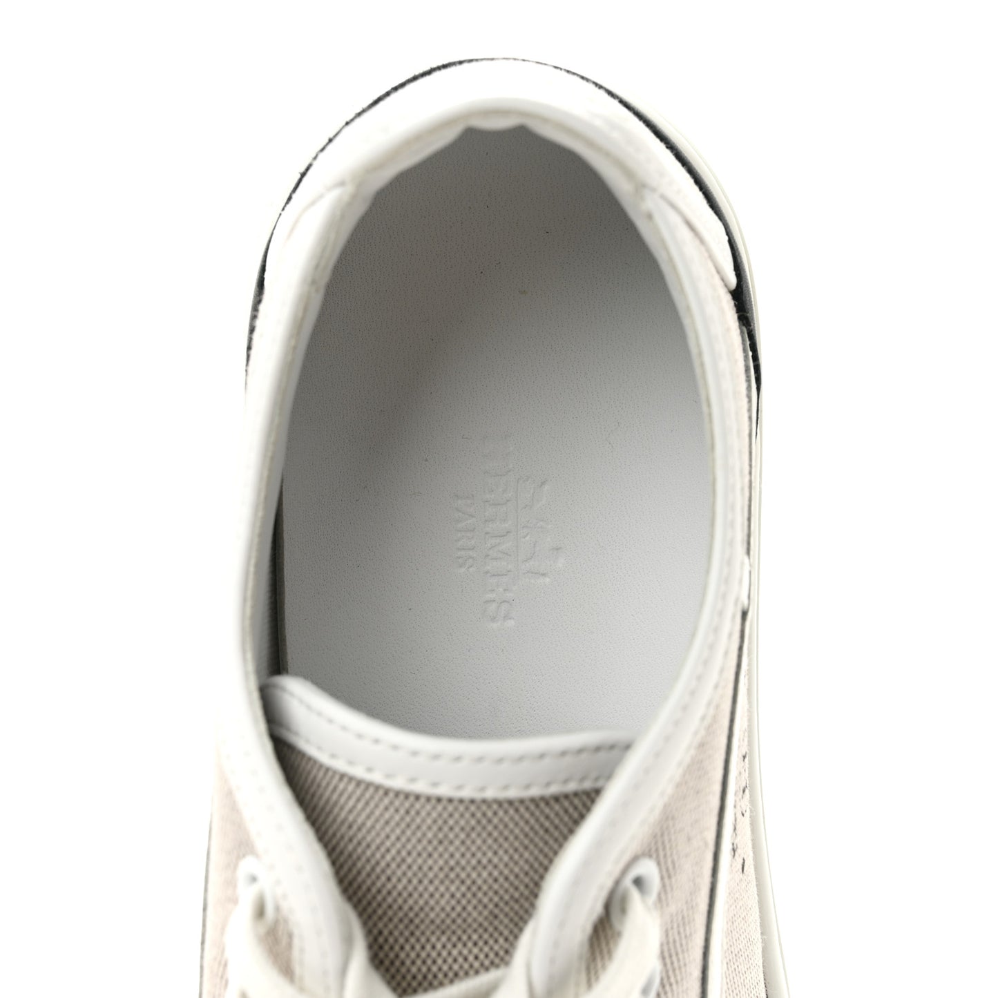 Canvas Calfskin Get Sneakers 38 Prunoir Blanc