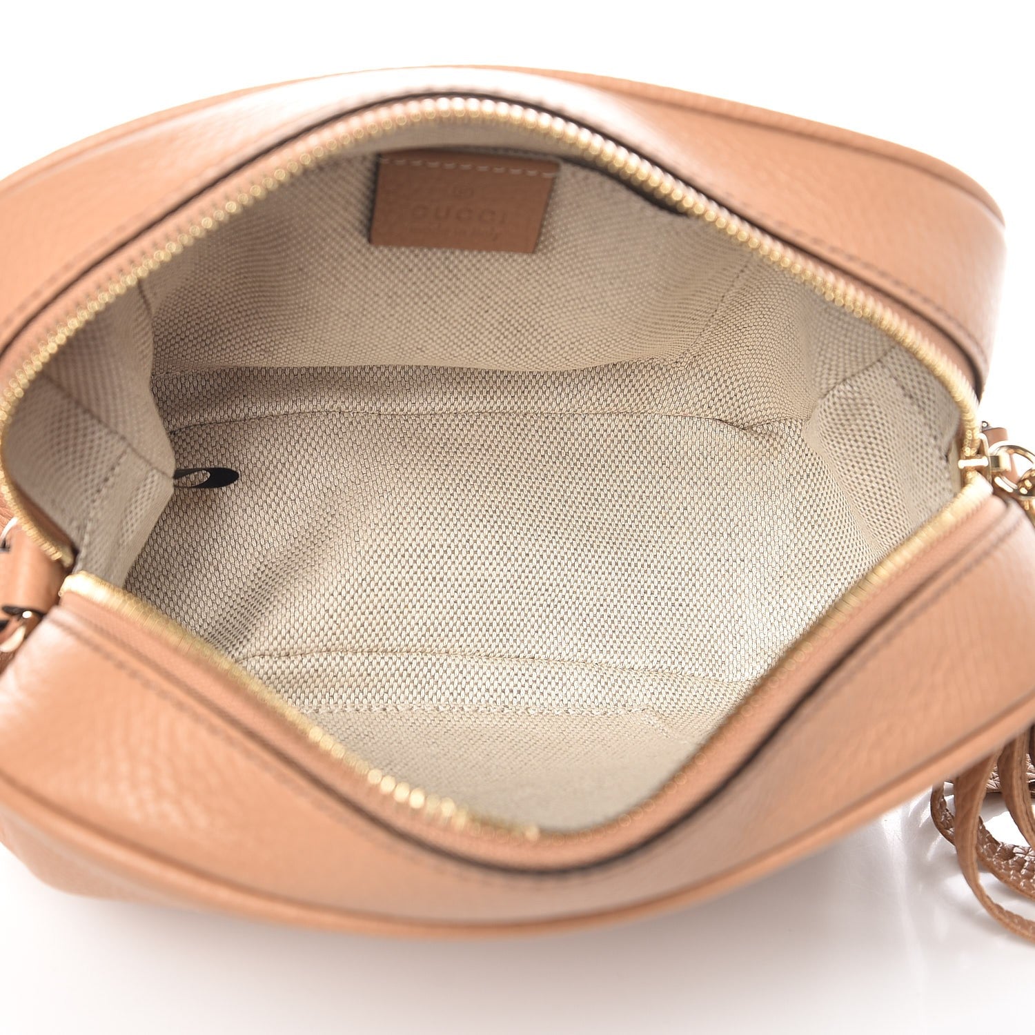 Gucci Pebbled Calfskin Small Soho Disco Bag Camelia 5 of 7