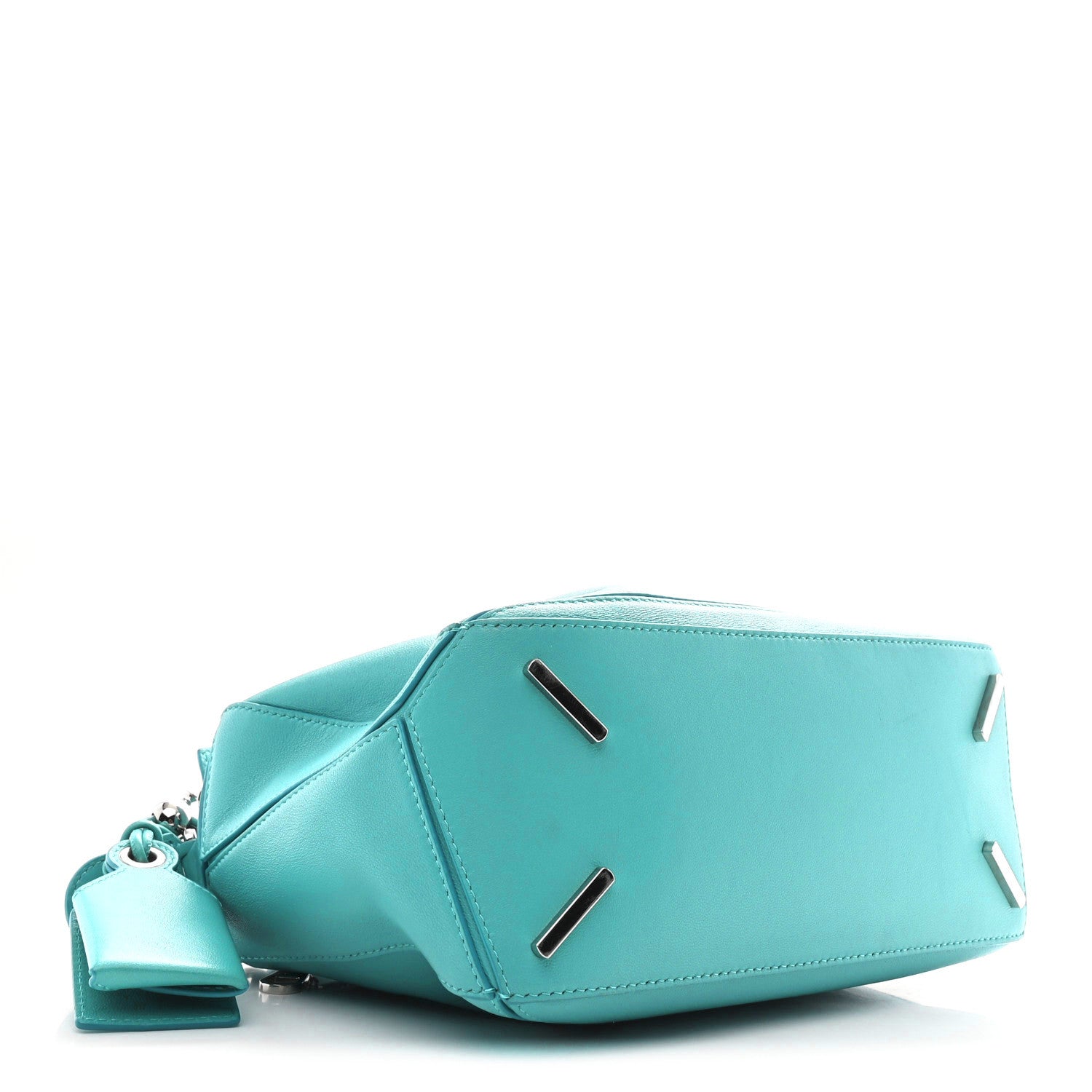 Loewe Nappa Lambskin Small Featherlight Puzzle Bag Aquamarine 4 of 10