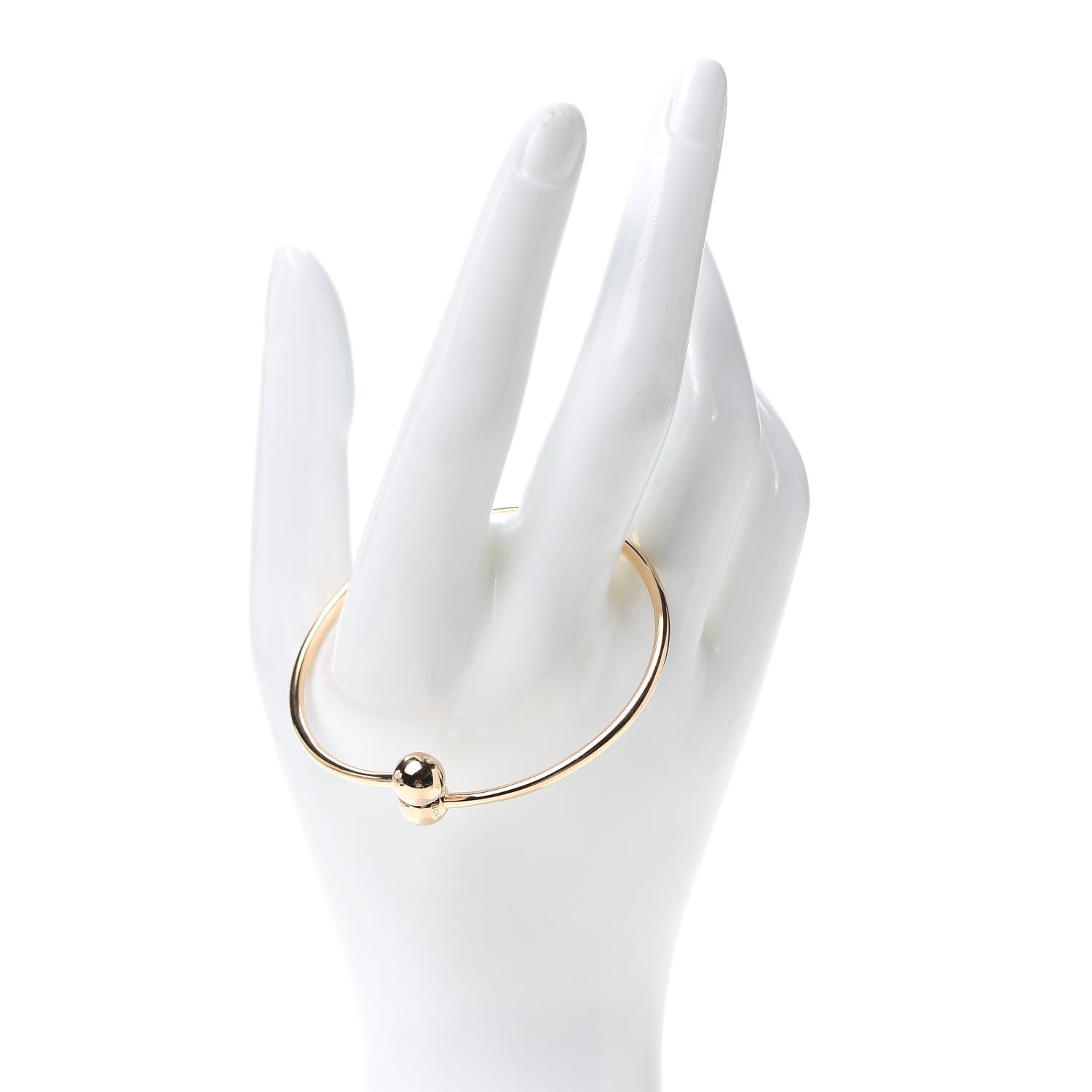 Tiffany 18K Rose Gold 8mm HardWear Ball Bypass Bracelet 2 of 5