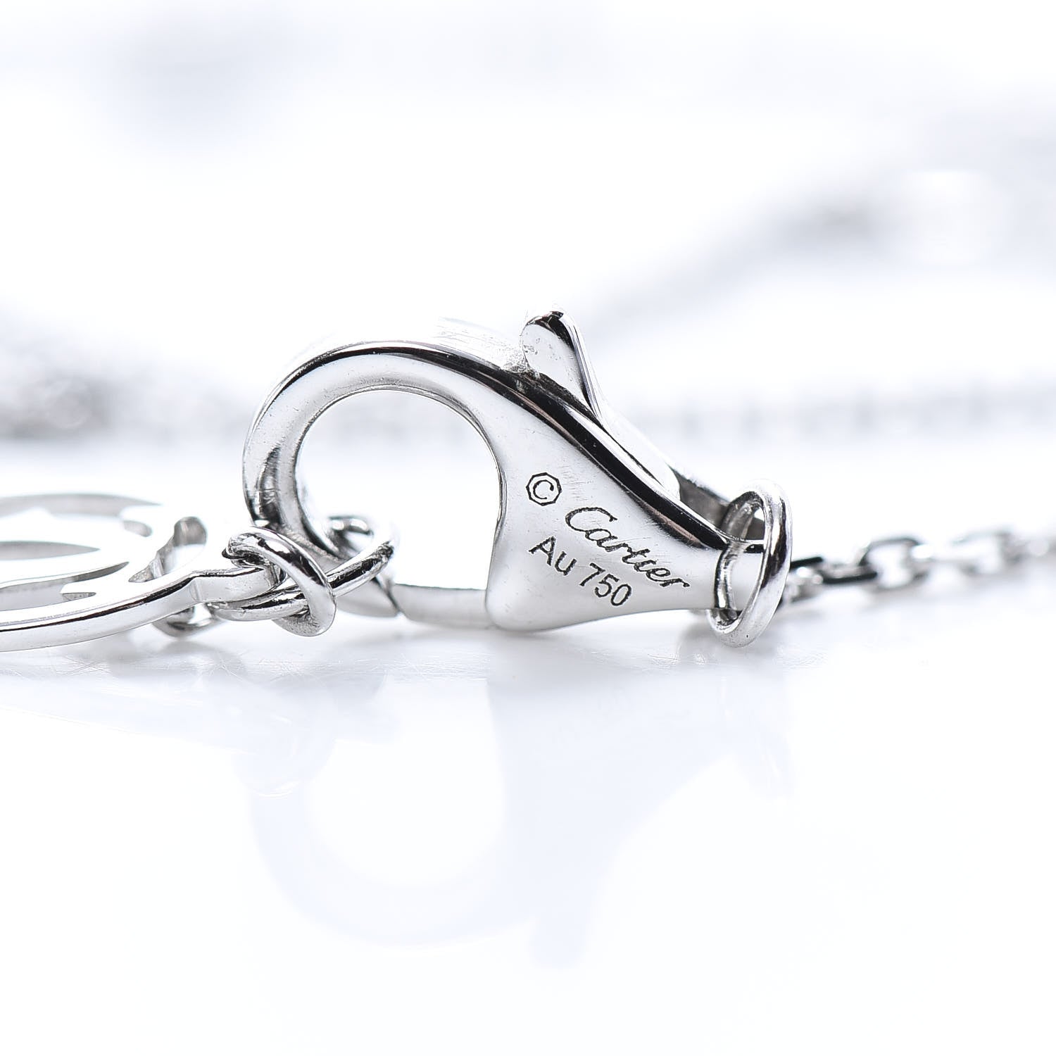 Cartier 18K White Gold Diamond XS D'Amour Pendant Necklace 5 of 6
