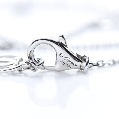 Cartier 18K White Gold Diamond XS D'Amour Pendant Necklace 5 of 6