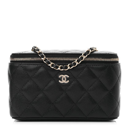 Chanel Caviar Quilted Small Vanity Case With Chain Black 1 of 7