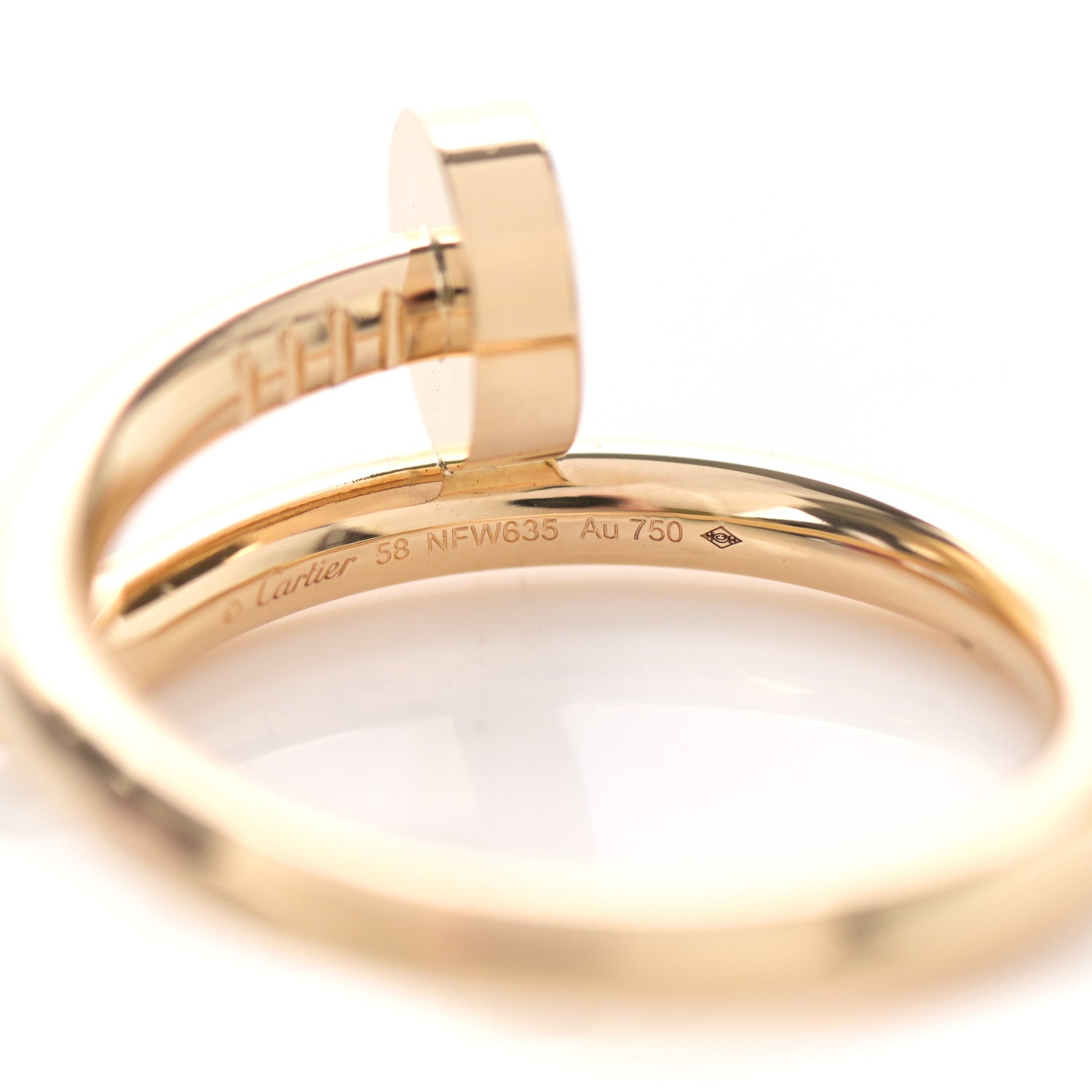 Cartier 18K Yellow Gold Juste Un Clou Ring 58 8.25 4 of 5