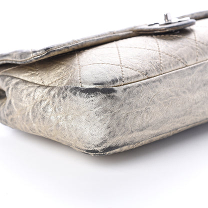 Chanel Distressed Metallic Lambskin Quilted Le Marais Ligne Flap Gold 8 of 9