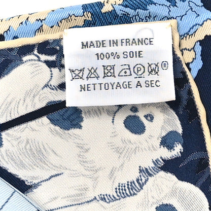 Hermes Silk Rendez-Vous Galant Scarf 70 Bleu Gris Bleute Vanille 3 of 7