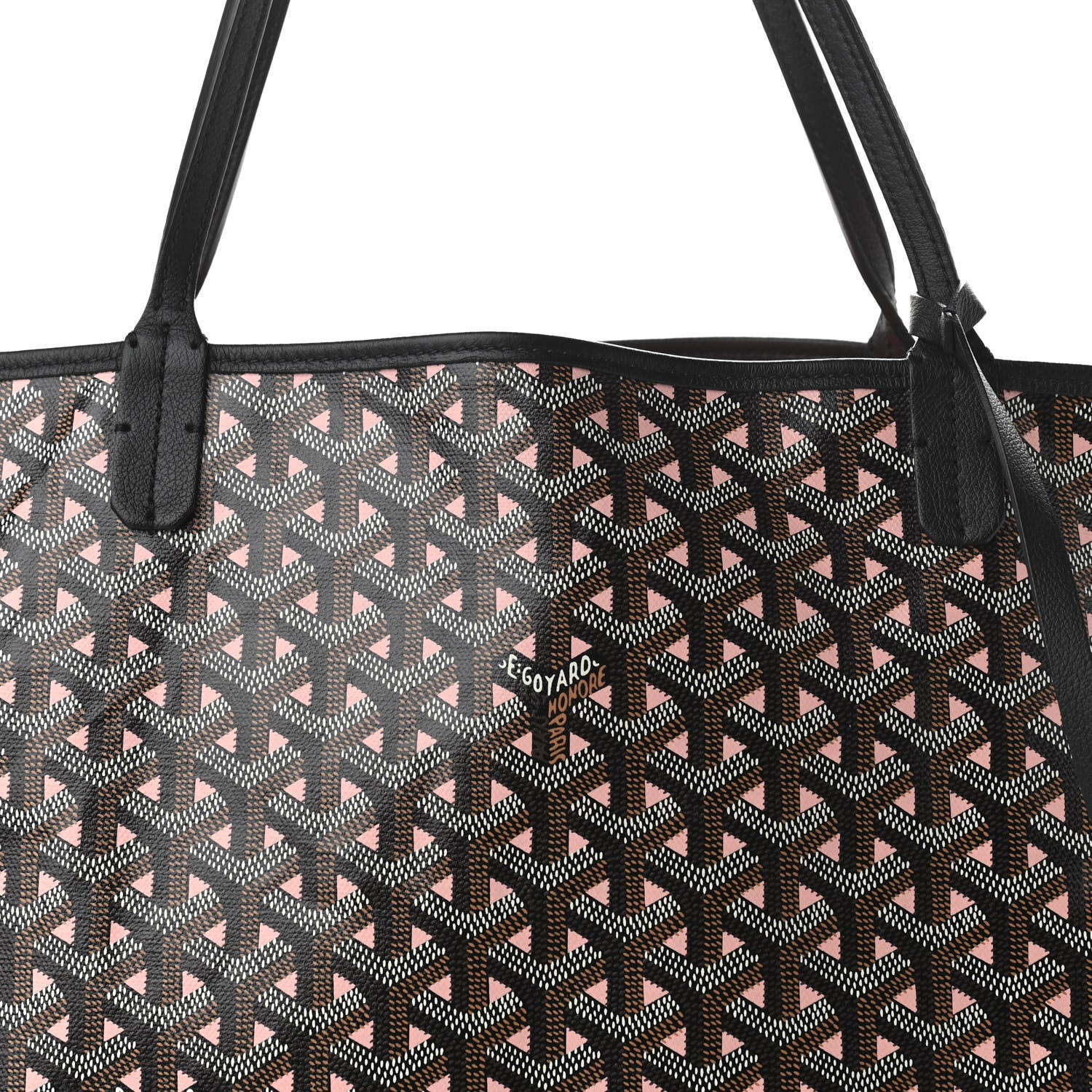 Goyard Goyardine Saint Louis Claire Voie GM Black Pink 7 of 10