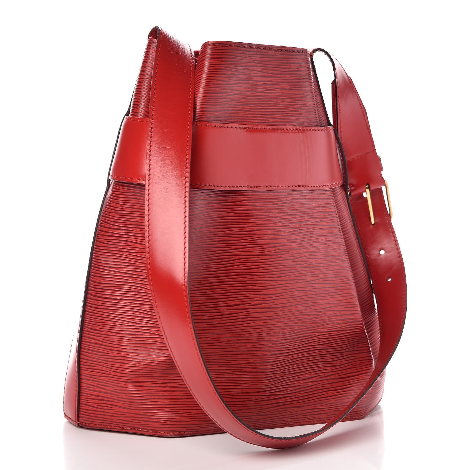 Louis Vuitton Epi Sac D'Epaule Castillan Red 2 of 11