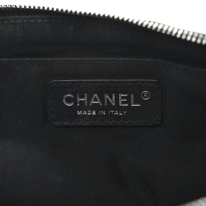 Chanel Crumpled Calfskin Quilted Casual Rock Waist Bag Fanny Pack Black 6 of 10