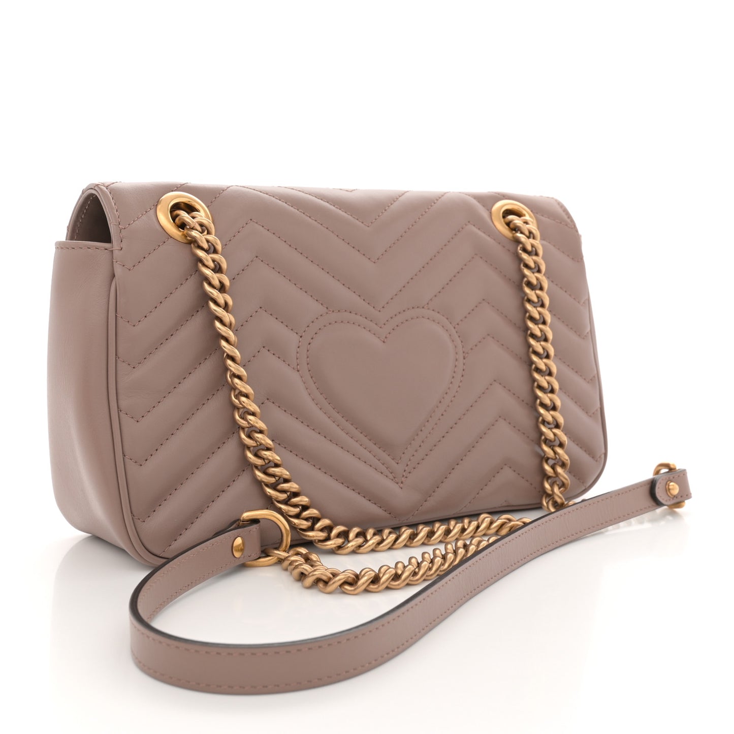 Calfskin Matelasse Small GG Marmont Shoulder Bag Porcelain Rose