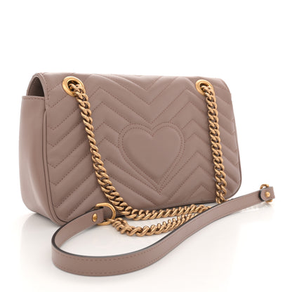 Gucci Calfskin Matelasse Small GG Marmont Shoulder Bag Porcelain Rose 3 of 10