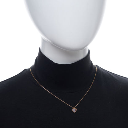 Van Cleef & Arpels 18k Rose Gold Carnelian Sweet Alhambra Heart Pendant Necklace 2 of 7