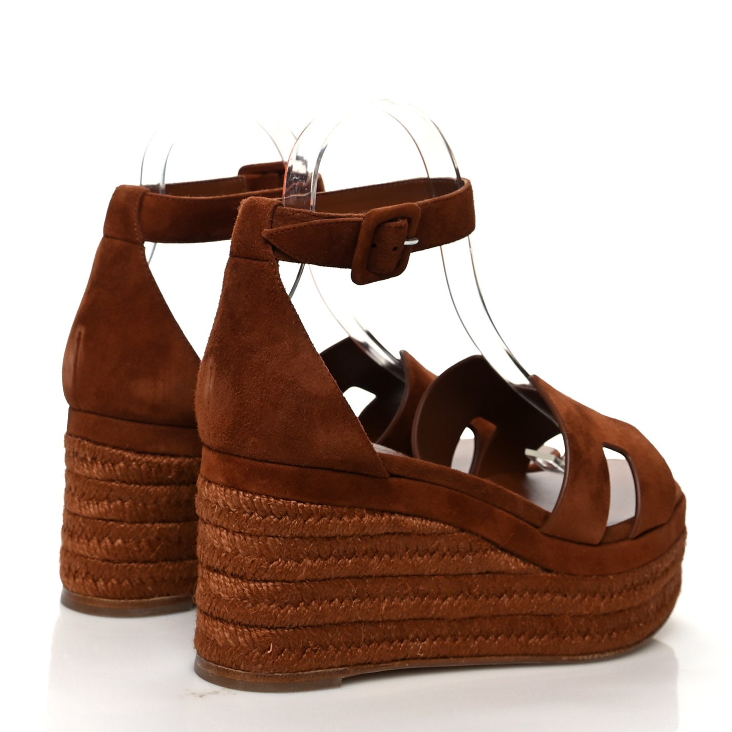 Suede Elda Espadrille Wedge Sandals 39 Gold