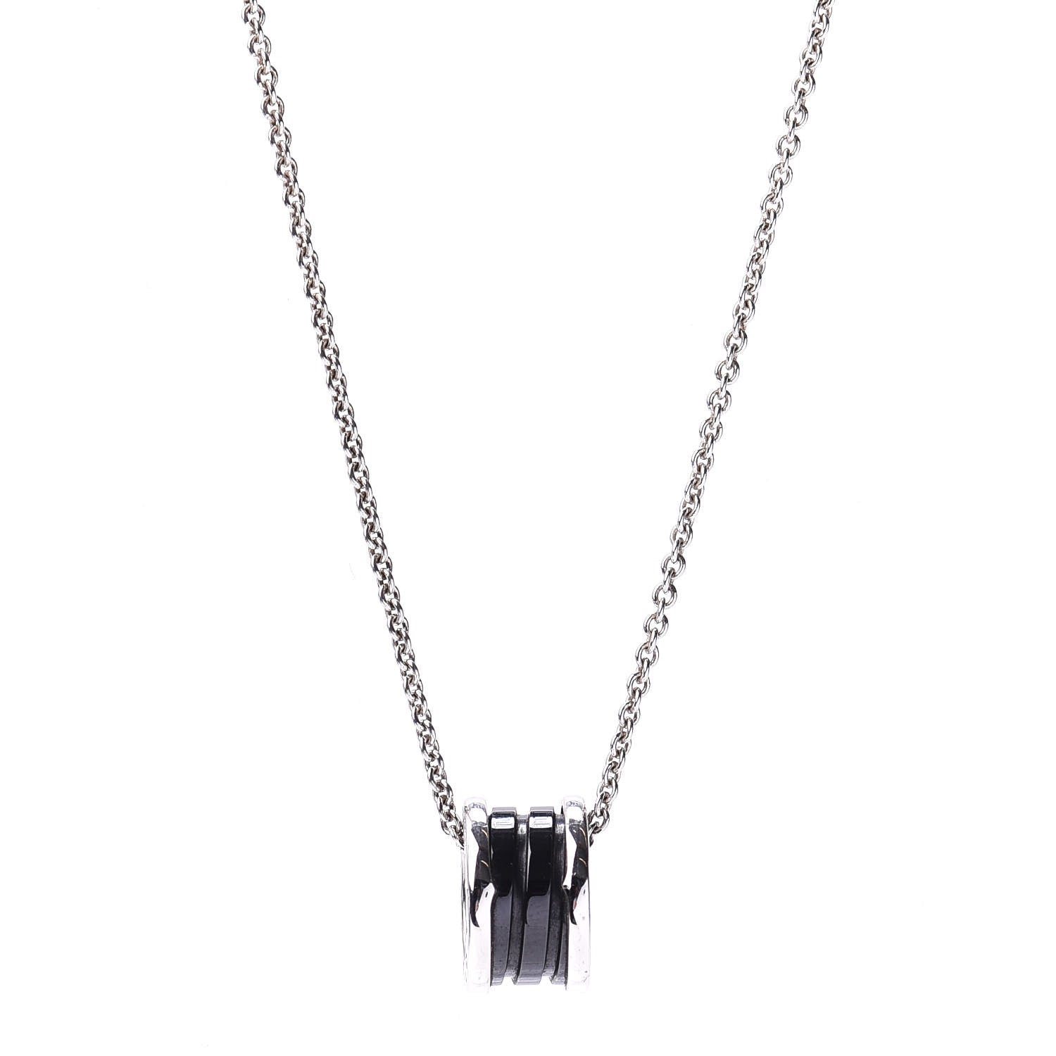 Bulgari Sterling Silver Ceramic Save The Children Pendant Necklace 1 of 4