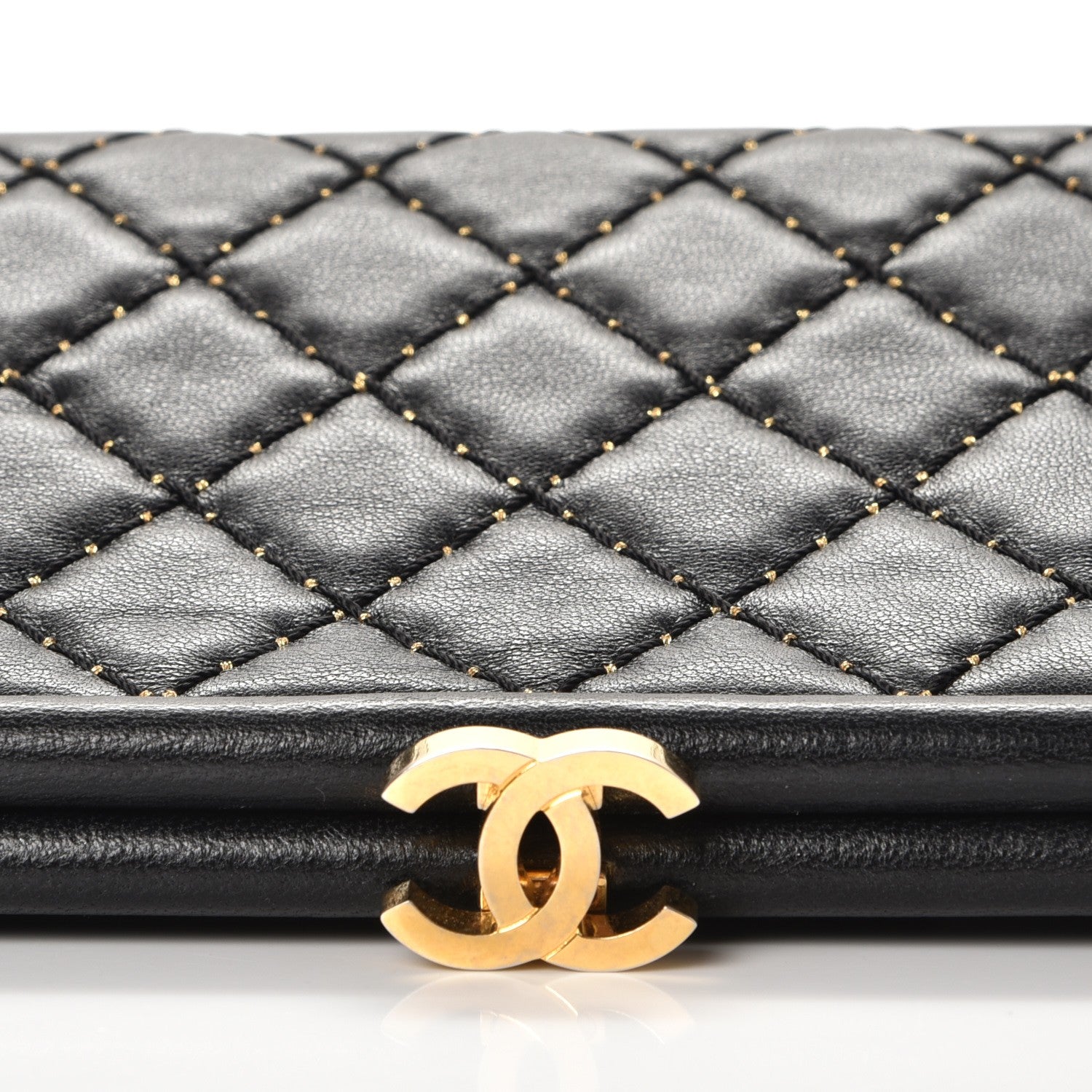 Chanel Lambskin Stitched Timeless Clutch Black 5 of 17