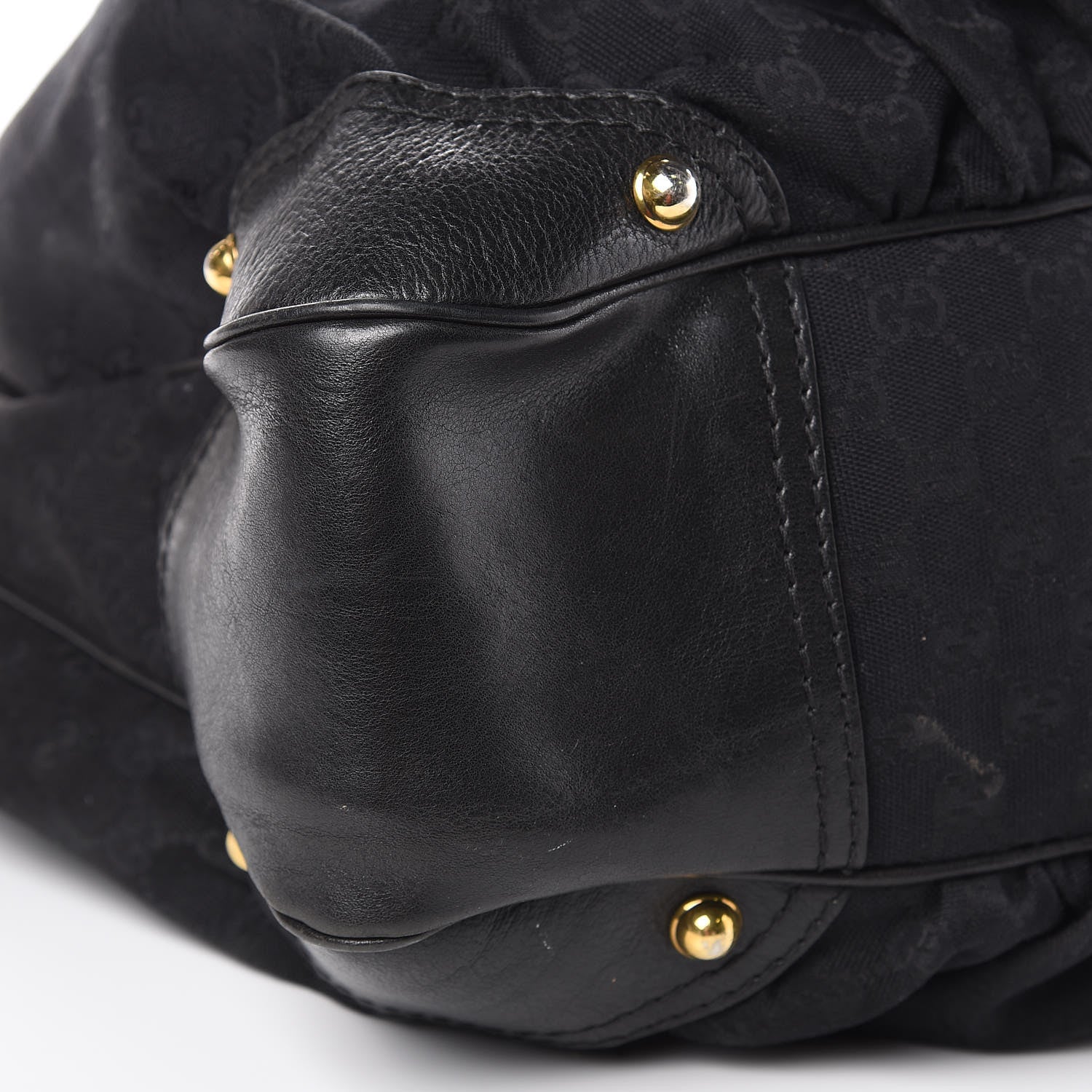 Gucci Monogram Large Jockey Hobo Black 9 of 17
