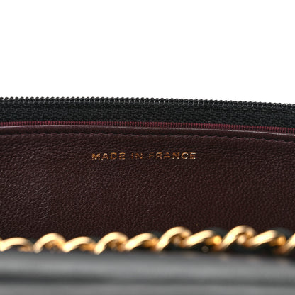Chanel Lambskin Quilted Wallet On Chain WOC Black 7 of 10