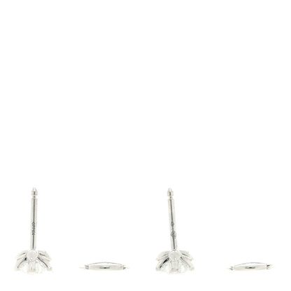 Louis Vuitton 18K White Gold Diamond LV Star Cut Stud Earrings 3 of 4