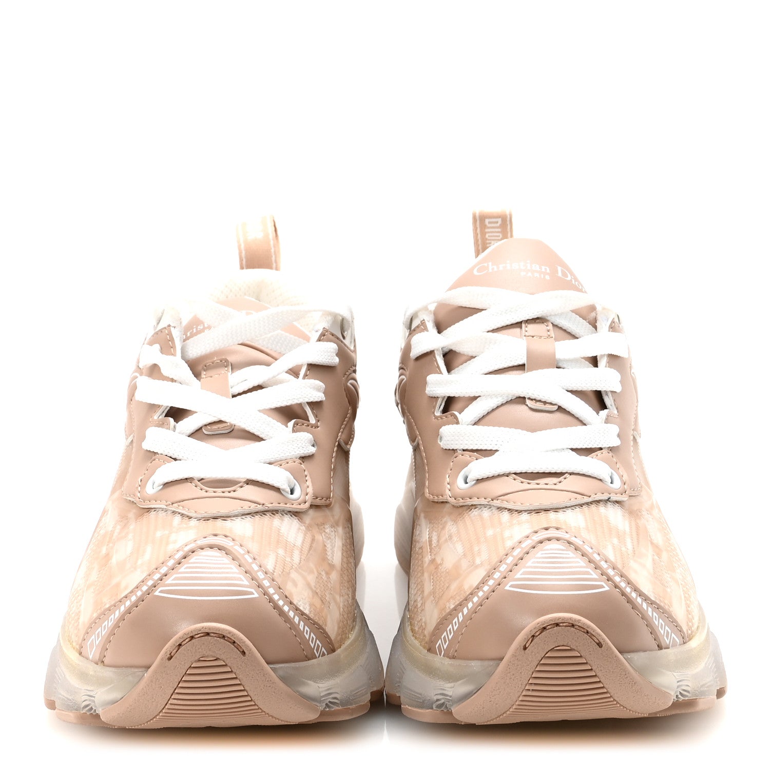 Christian Dior Technical Fabric Rubber Oblique Dior Vibe Sneakers 38 White Nude 3 of 10