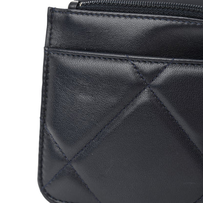 Chanel Lambskin Quilted Chanel 19 Wallet On Chain WOC Navy Blue 12 of 12