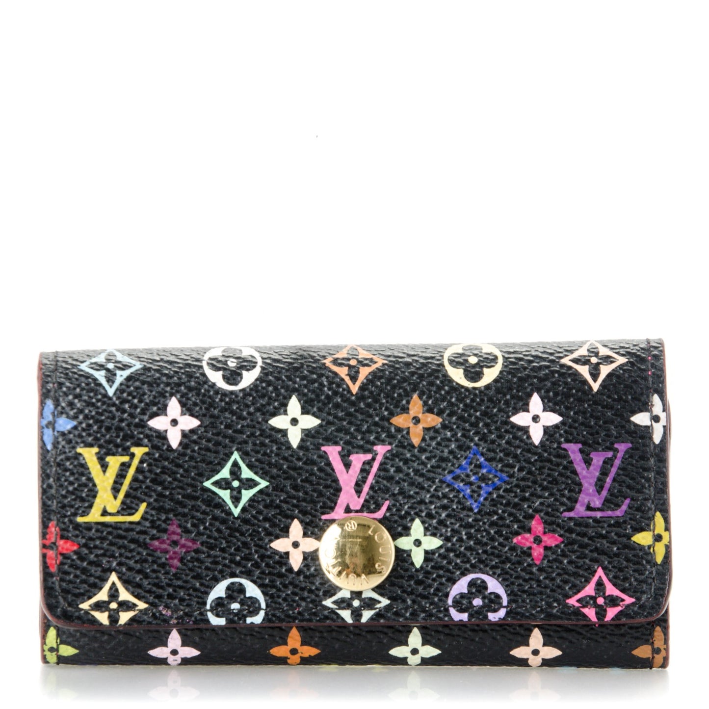 Monogram Multicolor Multicles 4 Key Holder Black Grenade