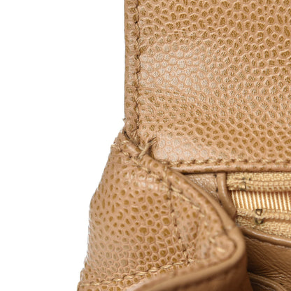 Chanel Caviar Quilted Jumbo Kelly Flap Beige 10 of 17