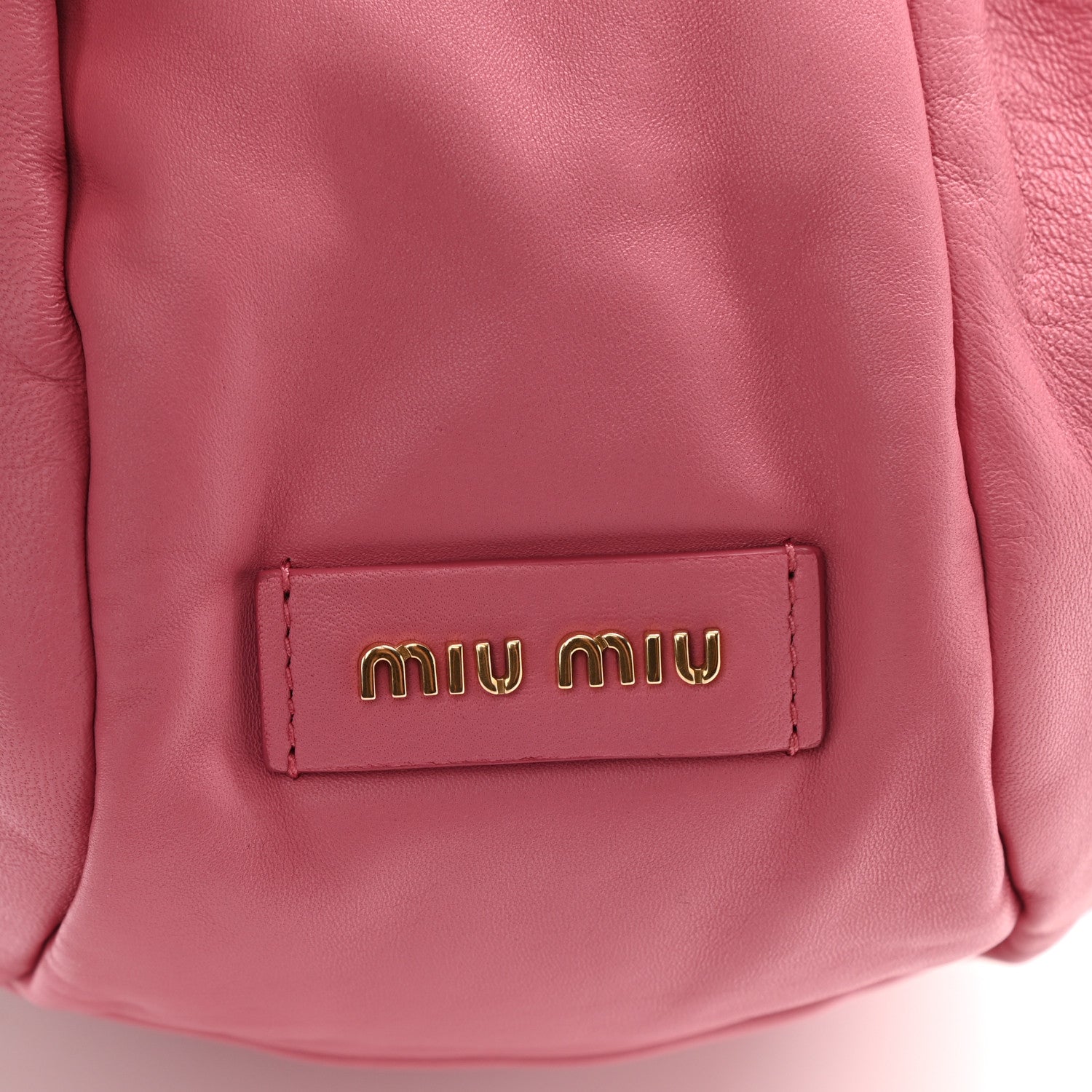 Miu Miu Nappa Knot Top Handle Shoulder Bag Begonia 7 of 11