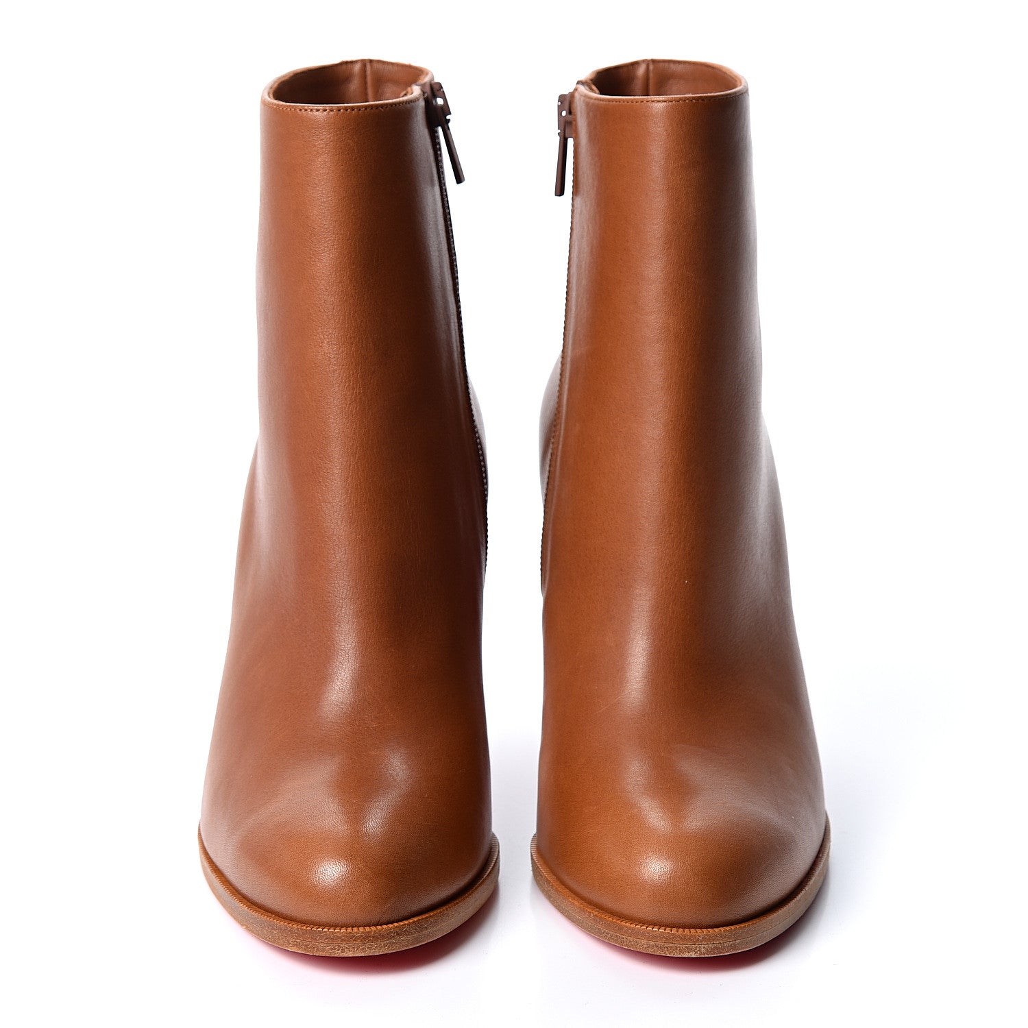 Christian Louboutin Calfskin Adox 85 Ankle Boots 39.5 Caramel 2 of 8