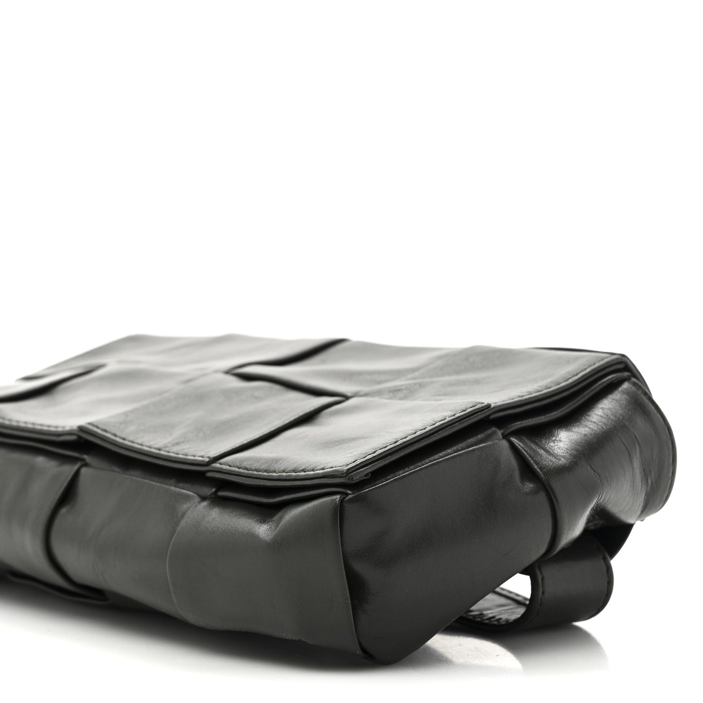 Paper Calfskin Intrecciato Cassette Belt Bag Raintree