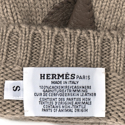 Hermes Cashmere Deerskin Baltimore Gloves S Gris Clair Etoupe 3 of 4