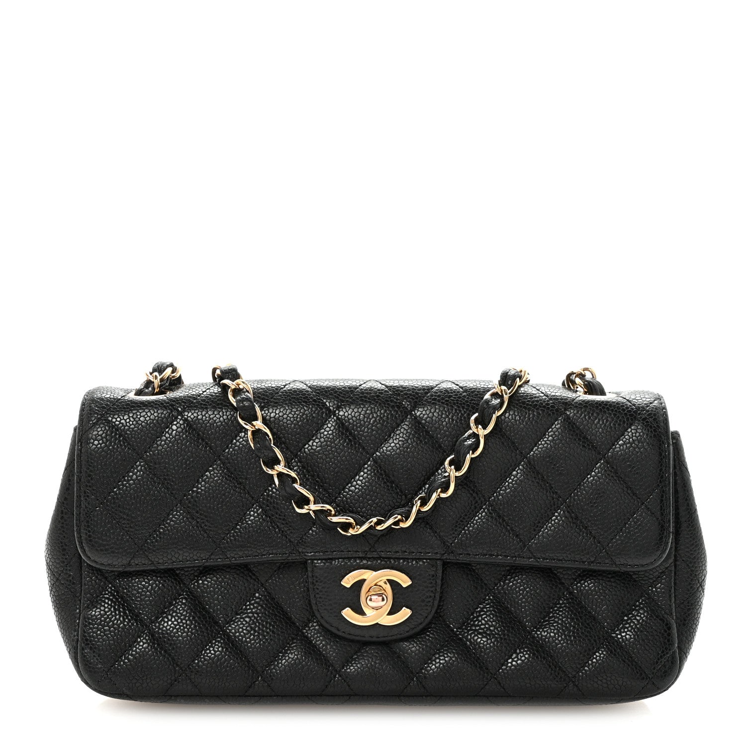 Chanel Caviar Quilted East West Flap Black 1 of 10