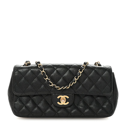 Chanel Caviar Quilted East West Flap Black 1 of 10
