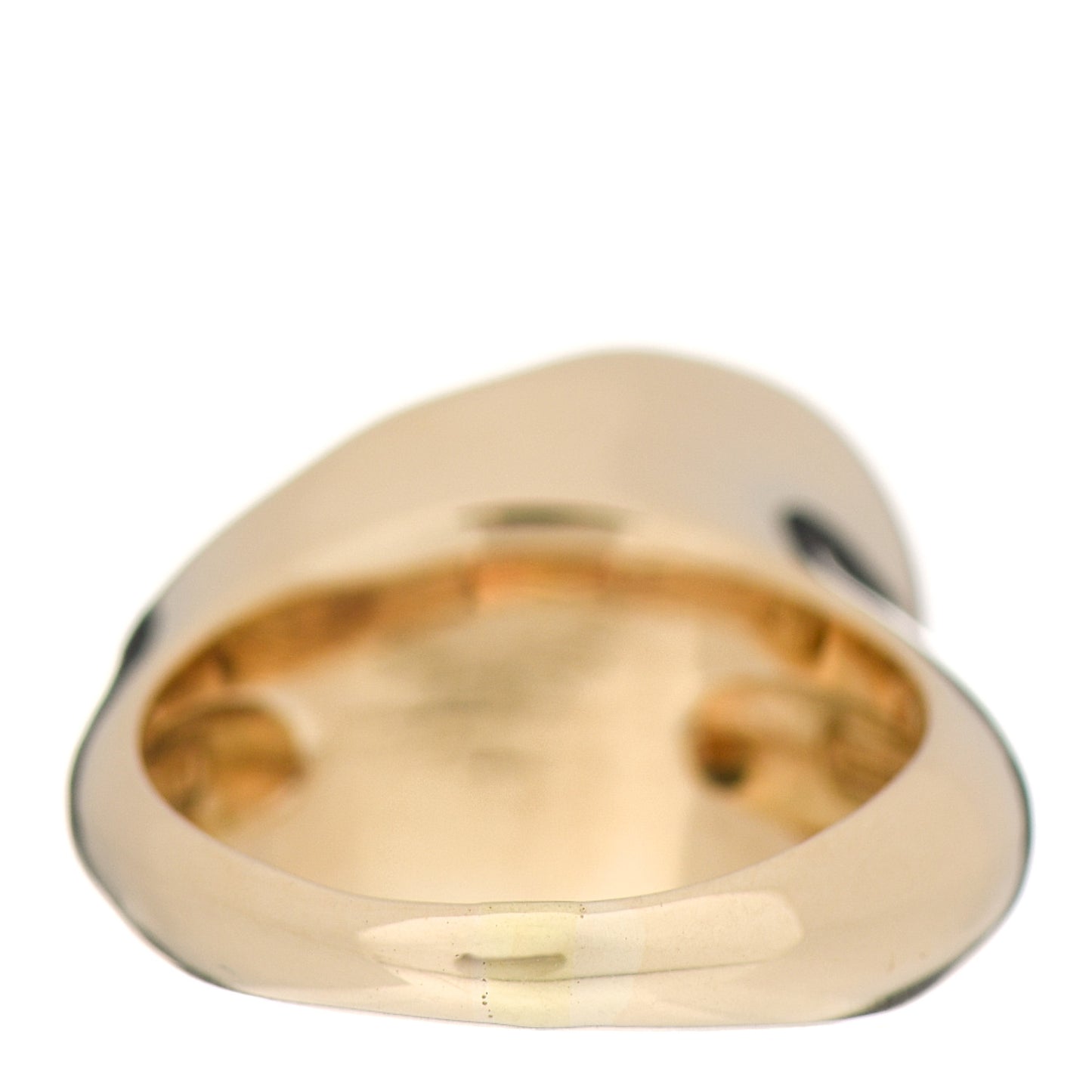 18K Yellow Gold Tahitian Black Pearl Ring 50 5.25